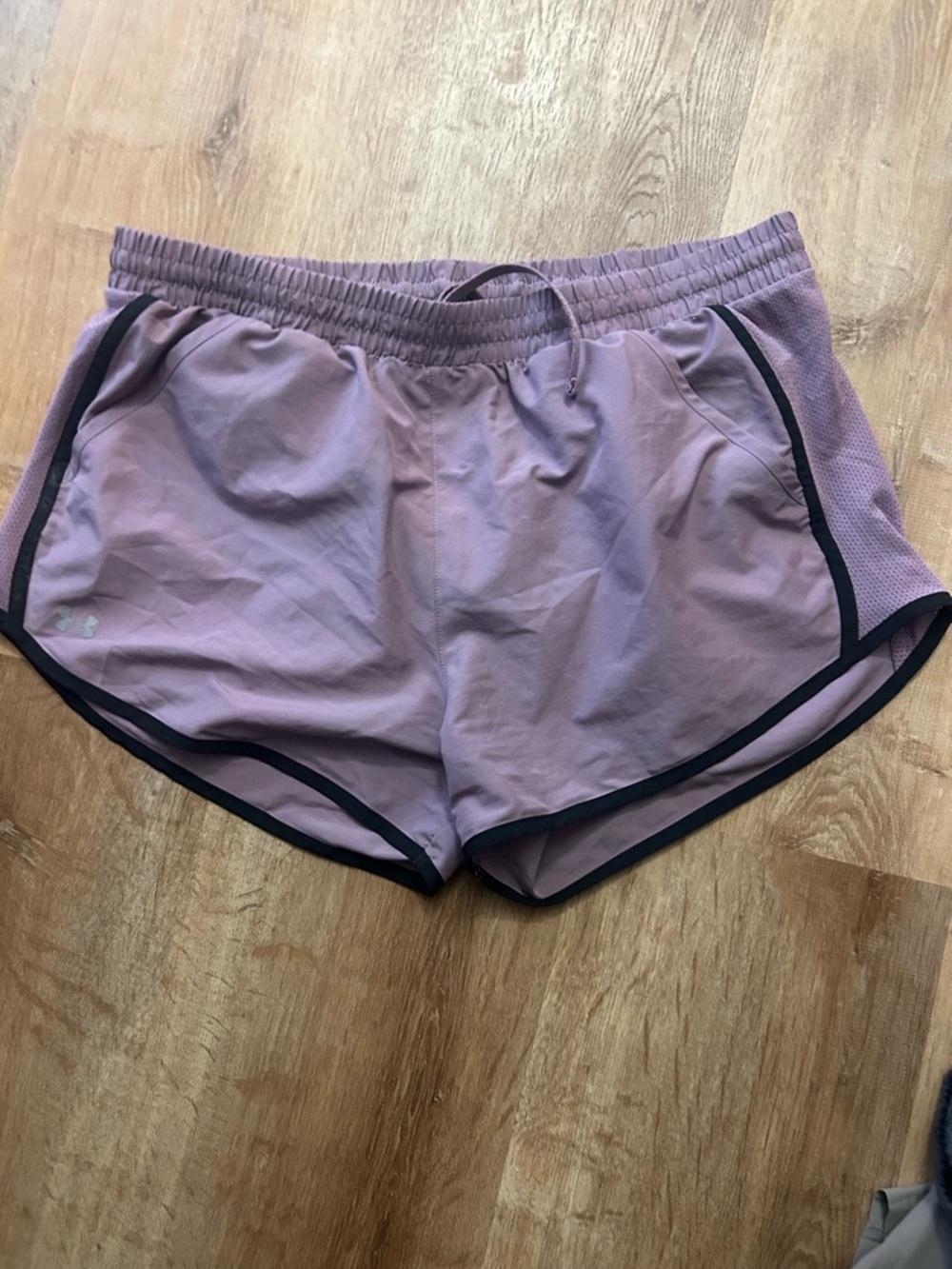 Under Armour Mauve Athletic Shorts with Black Trim